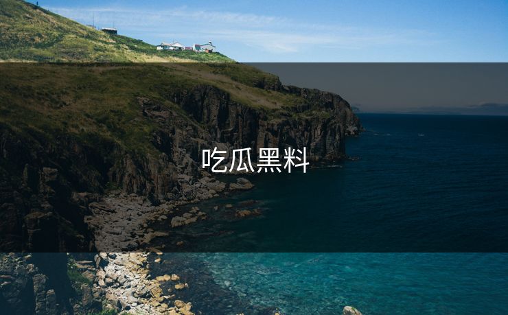 吃瓜黑料