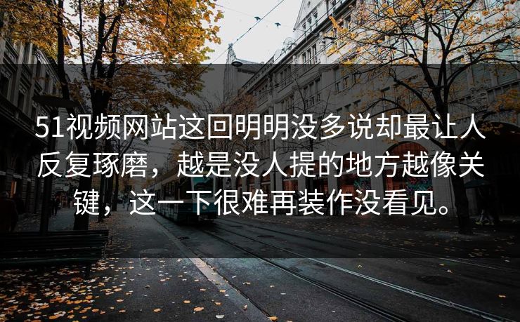 51视频网站这回明明没多说却最让人反复琢磨，越是没人提的地方越像关键，这一下很难再装作没看见。